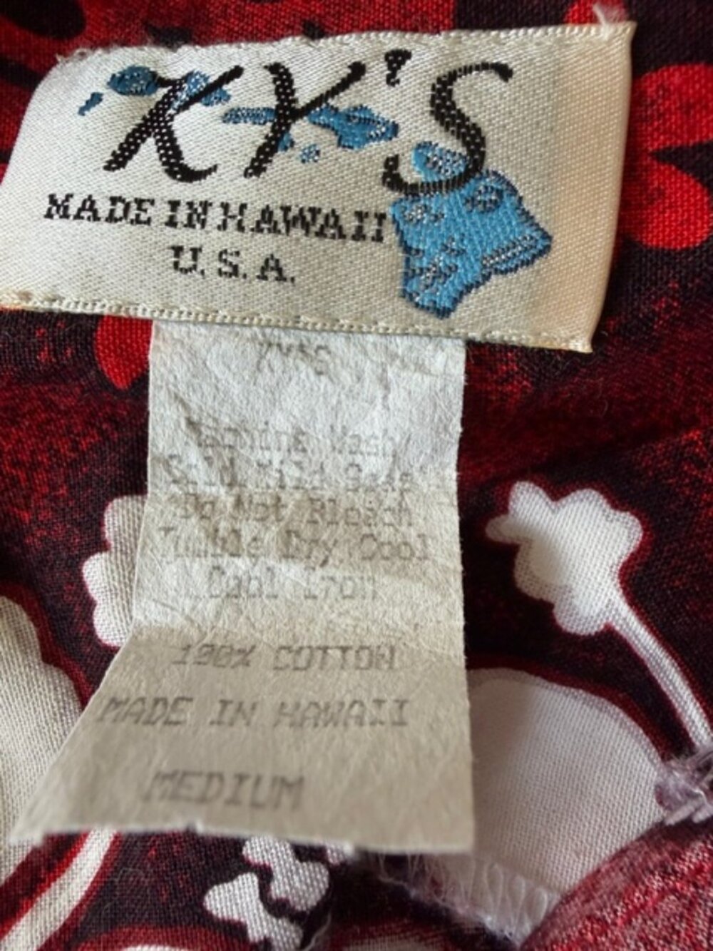 Vintage KYs Floral Shift Dress Made in Hawaii Sz Medium 100% Cotton Tiki Resort - Picture 6 of 8